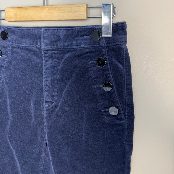 LOFT Women's Velvet Mariner Skinny Pants Deep Space Blue Size 25 Stretch‎ Ankle - Picture 4 of 13